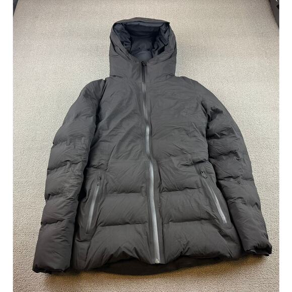 Lululemon Haven Down Jacket Womens 6 Black Hooded Goose Down Primaloft - Picture 1 of 13